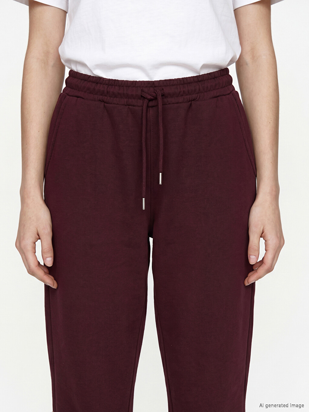 Beli Lastikli Kadın Jogger Eşofman Altı-2