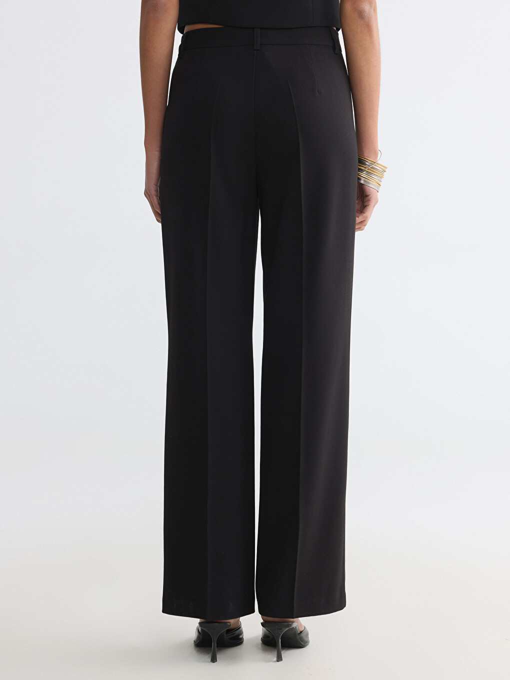 Žena Crna Pantalone-3