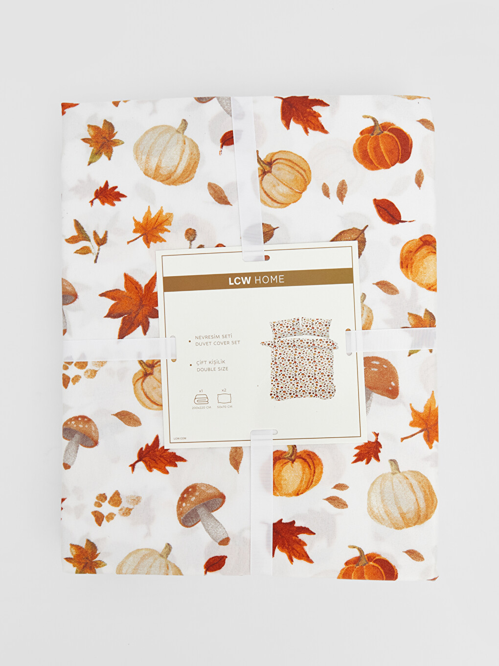 Pumpkin Patterned Double Duvet Cover Set-2
