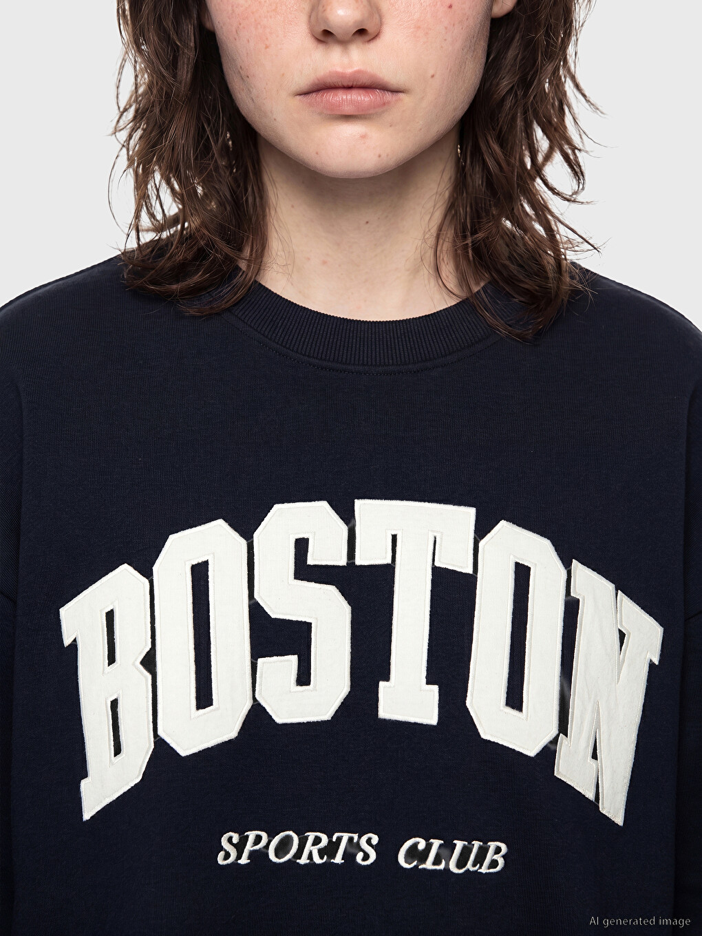 Boston Printed Relax Fit Women's Sweatshirt-2