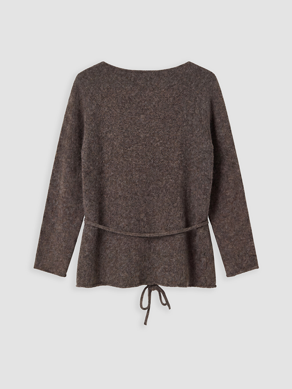 Sash Wool Blended Women's Knitwear Sweater-6