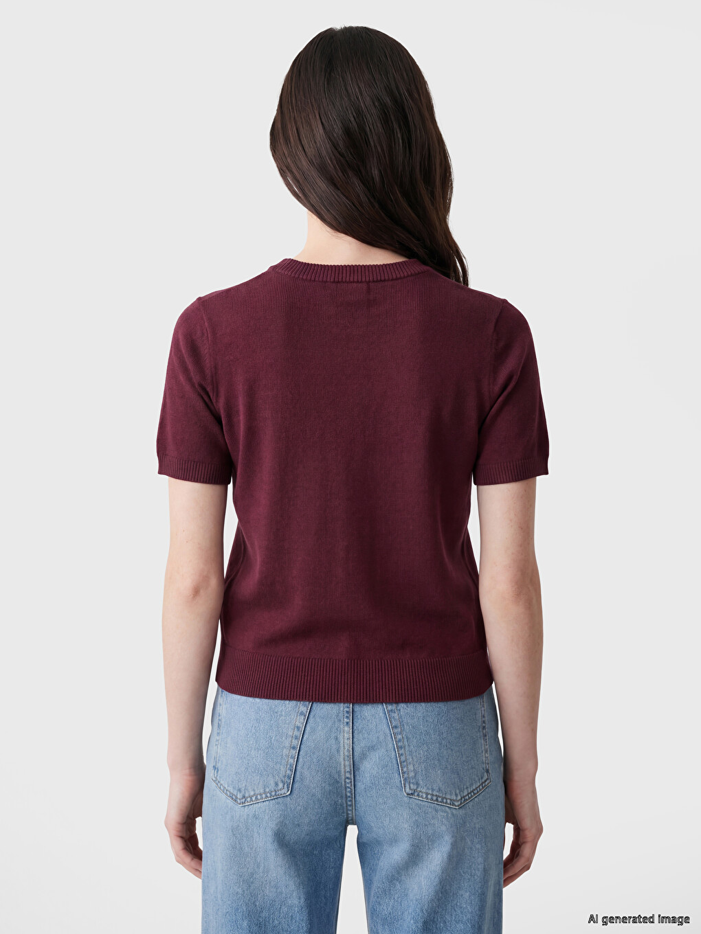 Crew Neck Short Sleeve Women's Knitwear Cardigan-3