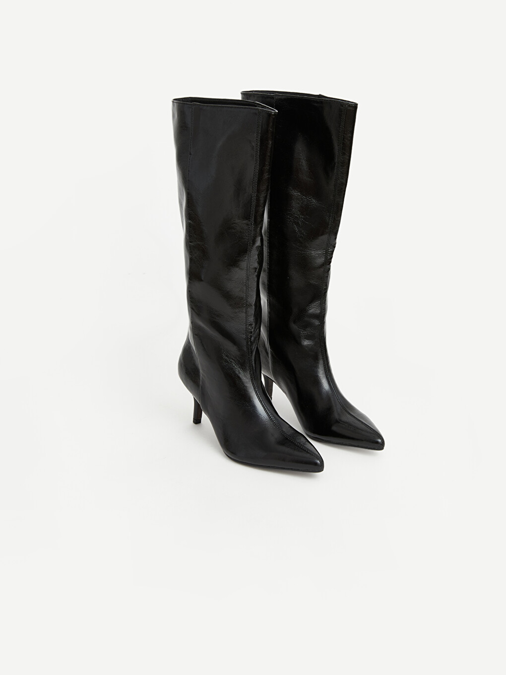 Pointed Toe Stiletto Heeled Zippered Women's Boot
