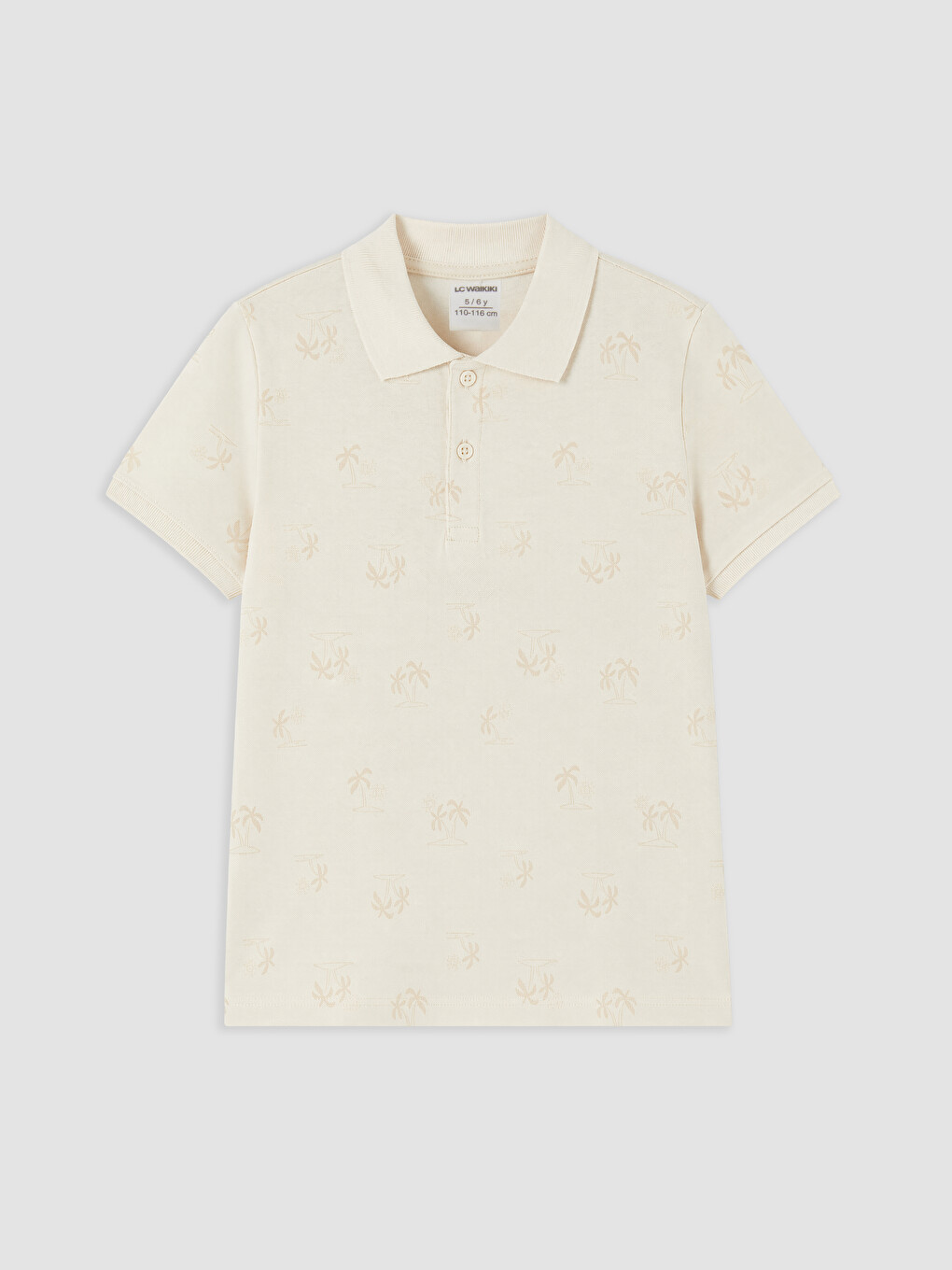 Polo Collar Printed Boys' T-shirt