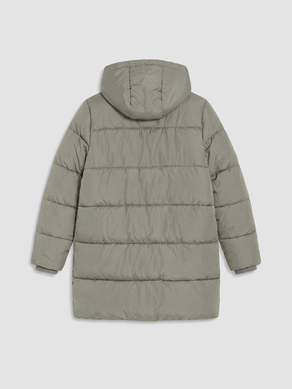 Femër Ngjyre Kaki Pallto Puffer-7