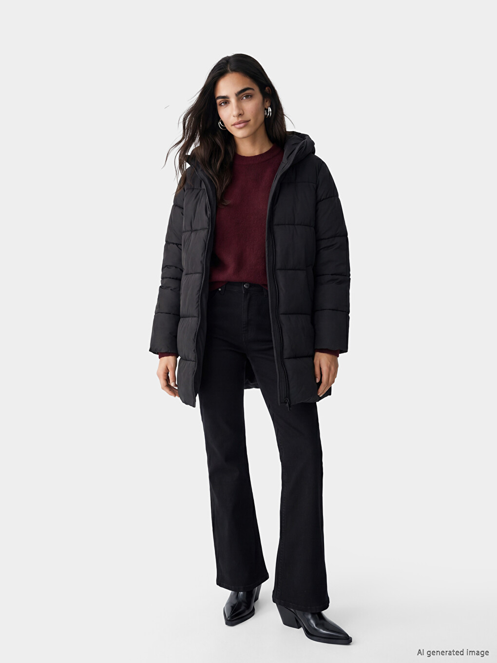 Femër E Zeze Pallto Puffer-1