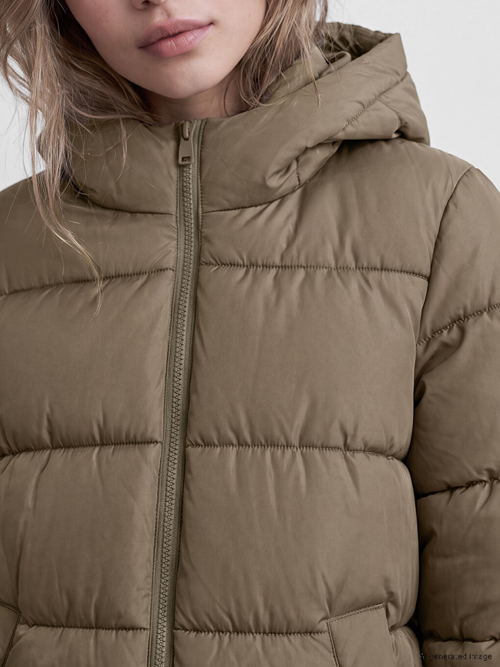 Hooded Women's Puffer Coat-2