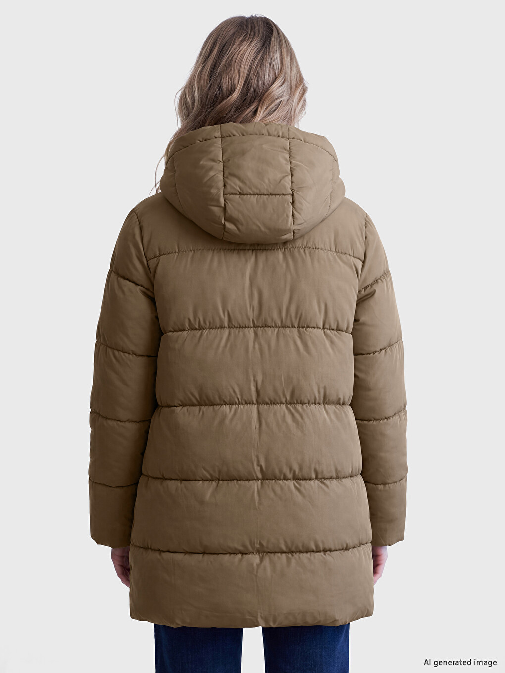 Hooded Women's Puffer Coat-3