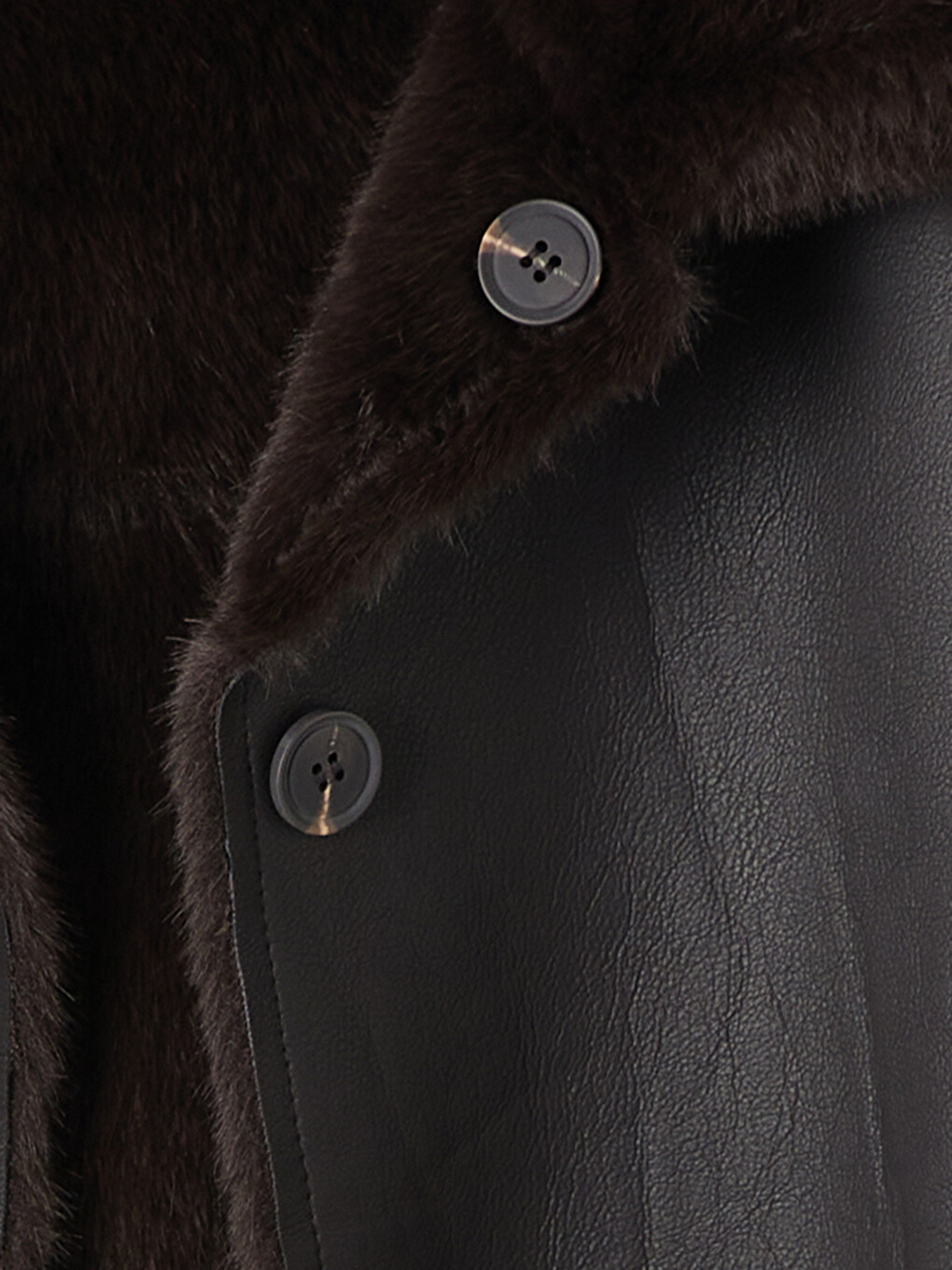 Woman Brown Faux Leather Coat-7