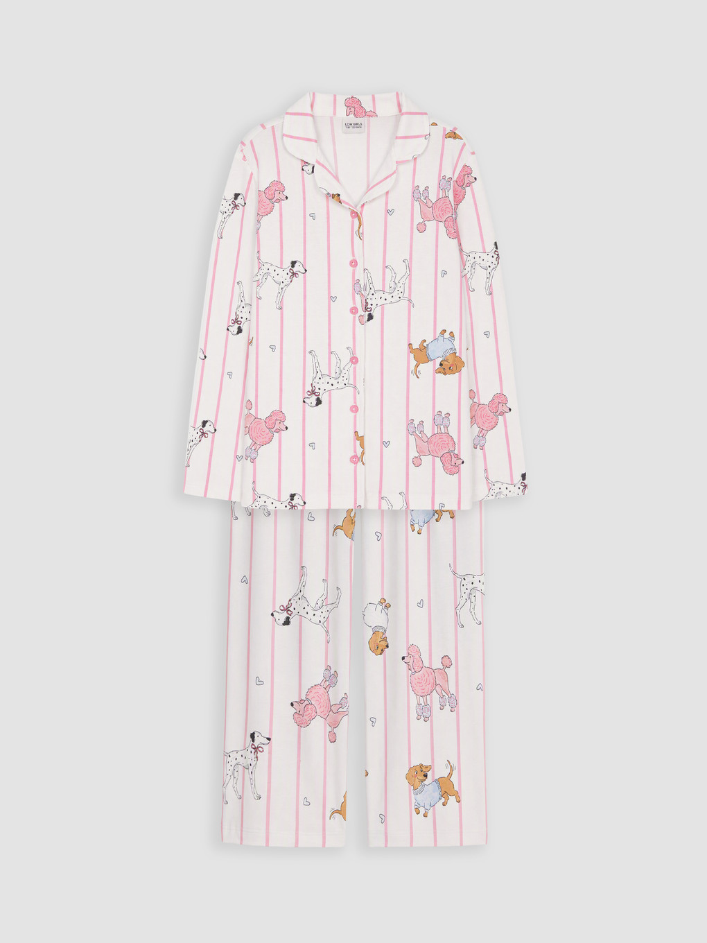 Collared Neck Girls' Pyjamas Set-2