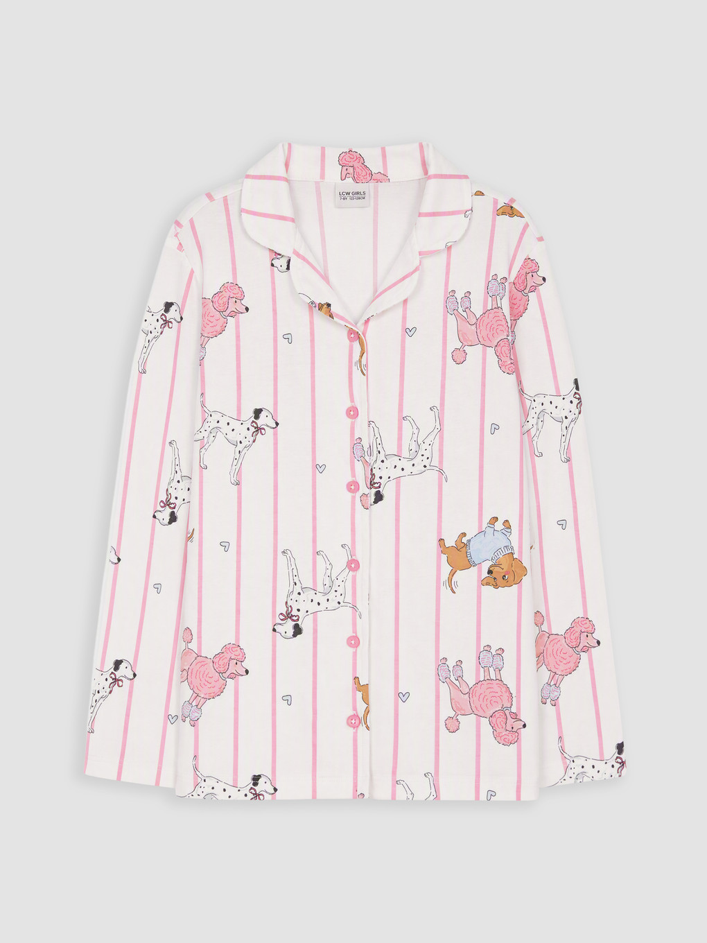 Collared Neck Girls' Pyjamas Set-3