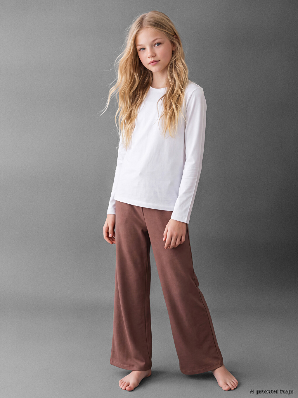 Wide Leg Girls' Pyjamas Bottom