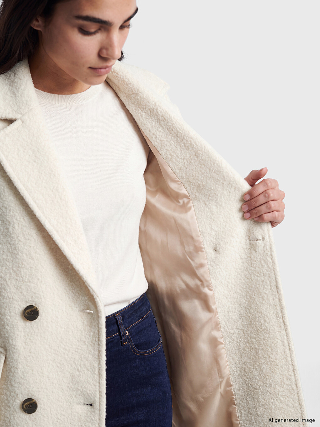 Oversize Women's Curl Overcoat-4