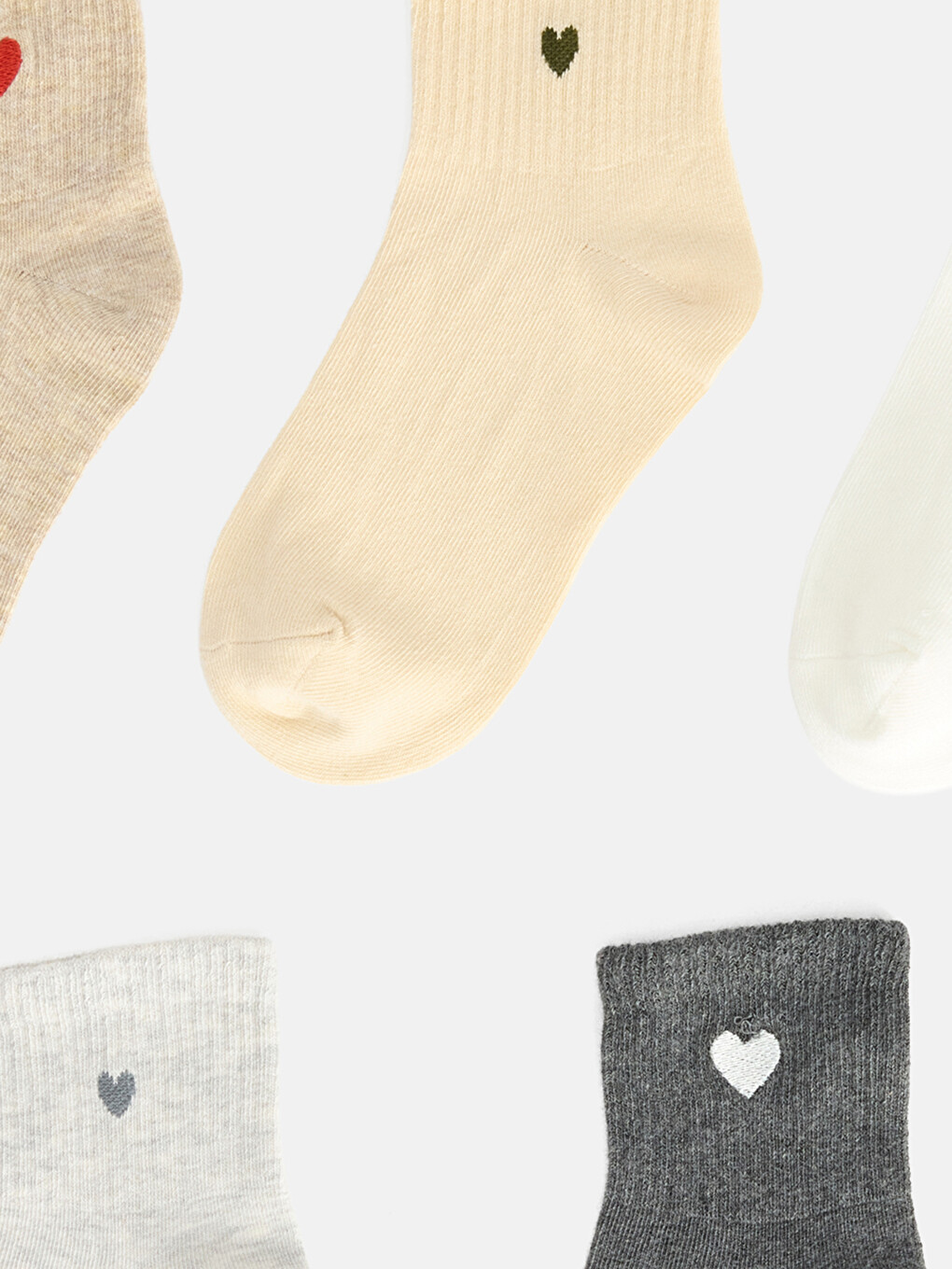 Heart Patterned Women's Ankle Socks 5-packs-1