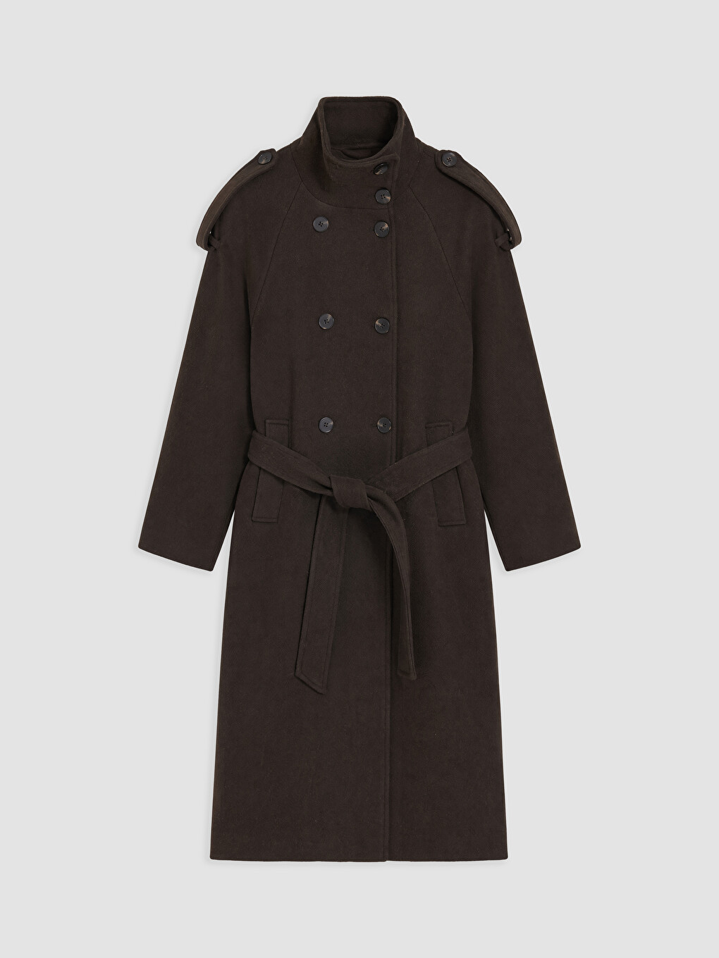 Sashed Wool Blended Women's Cachet Coat-5