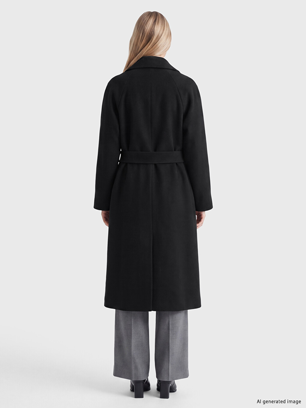Sashed Wool Blended Women's Cachet Coat-3