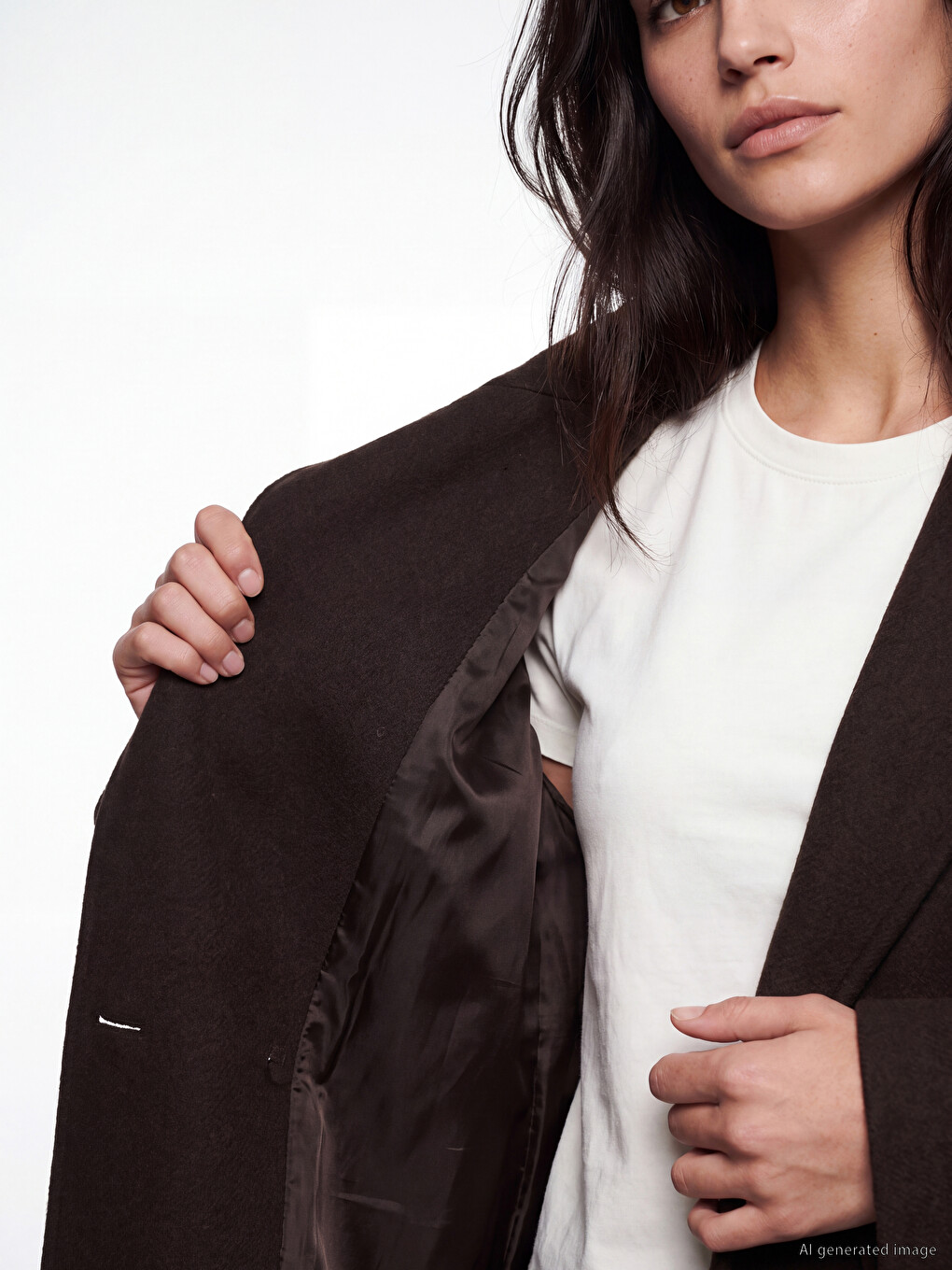Sashed Wool Blended Women's Cachet Coat-3