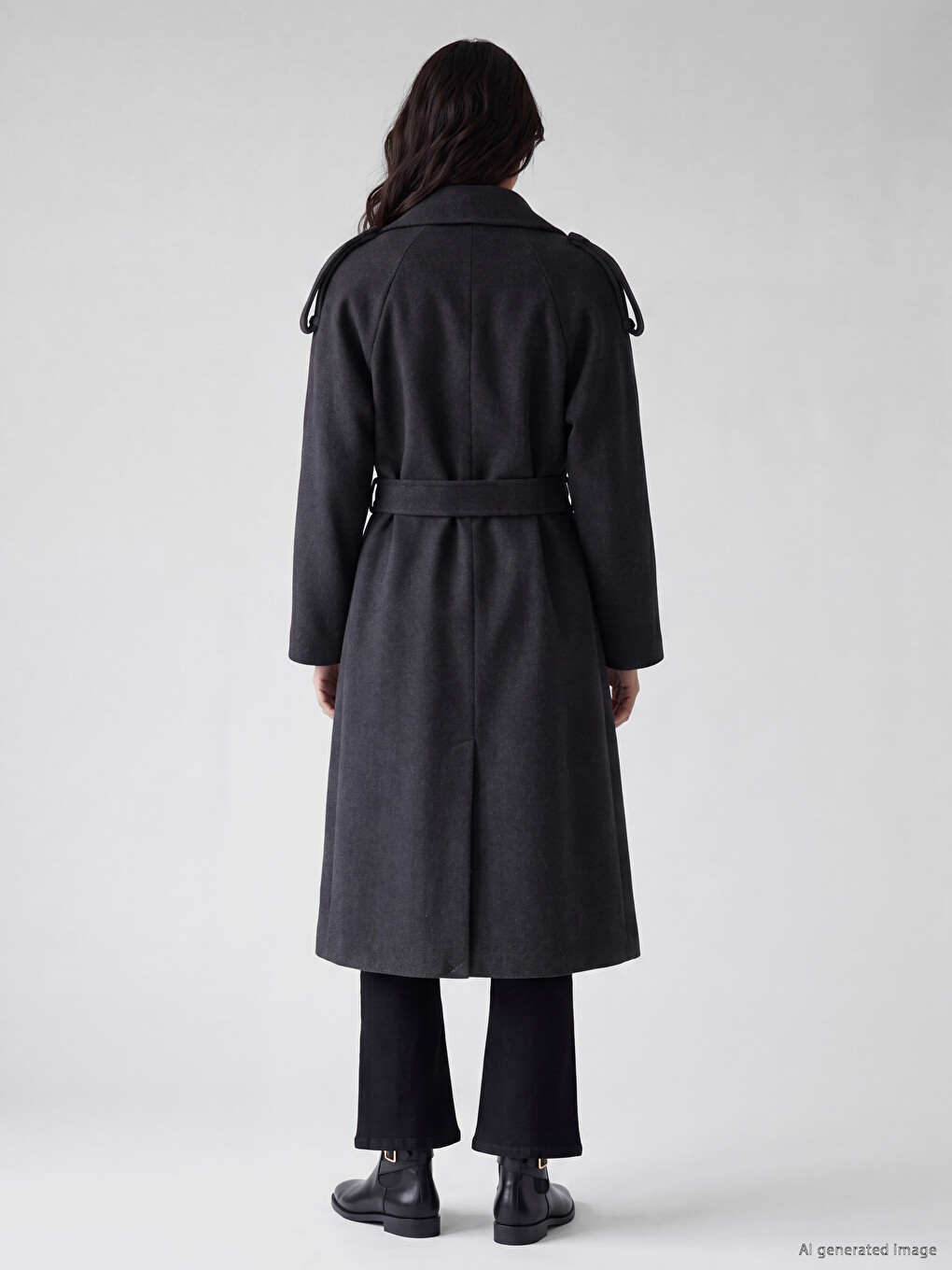 Sashed Wool Blended Women's Cachet Coat-3