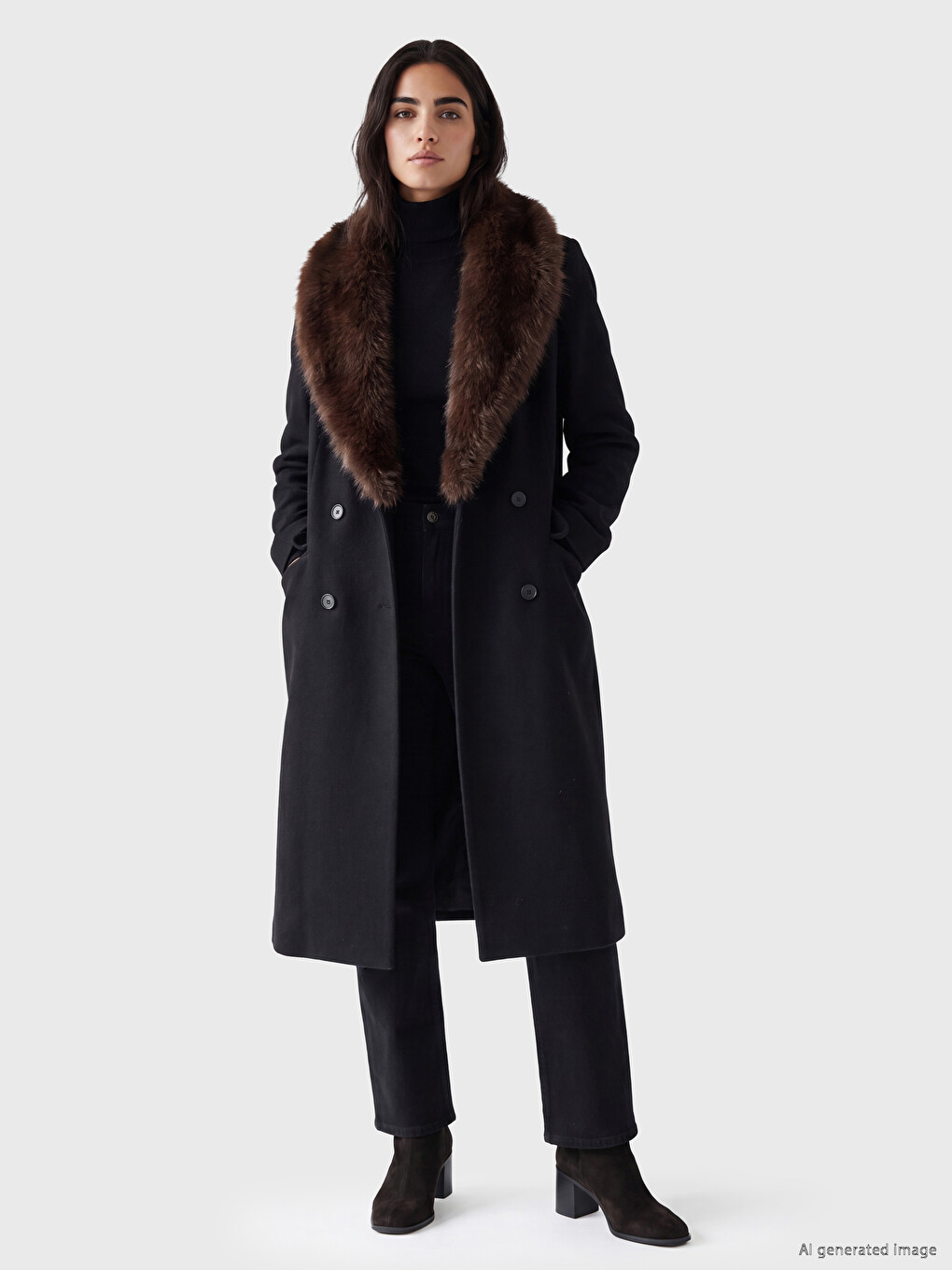 Woman Black Coatigan-2