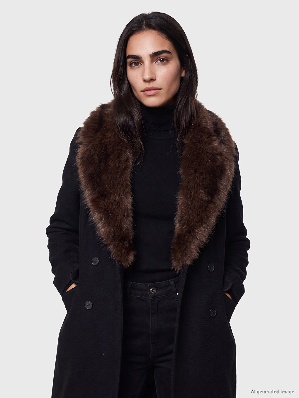 Woman Black Coatigan-3