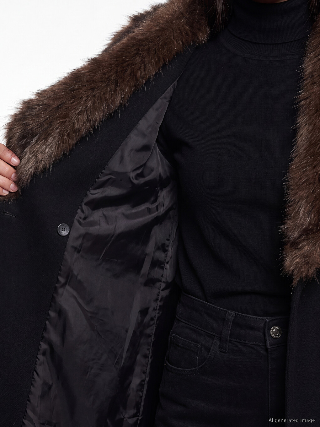 Woman Black Coatigan-5