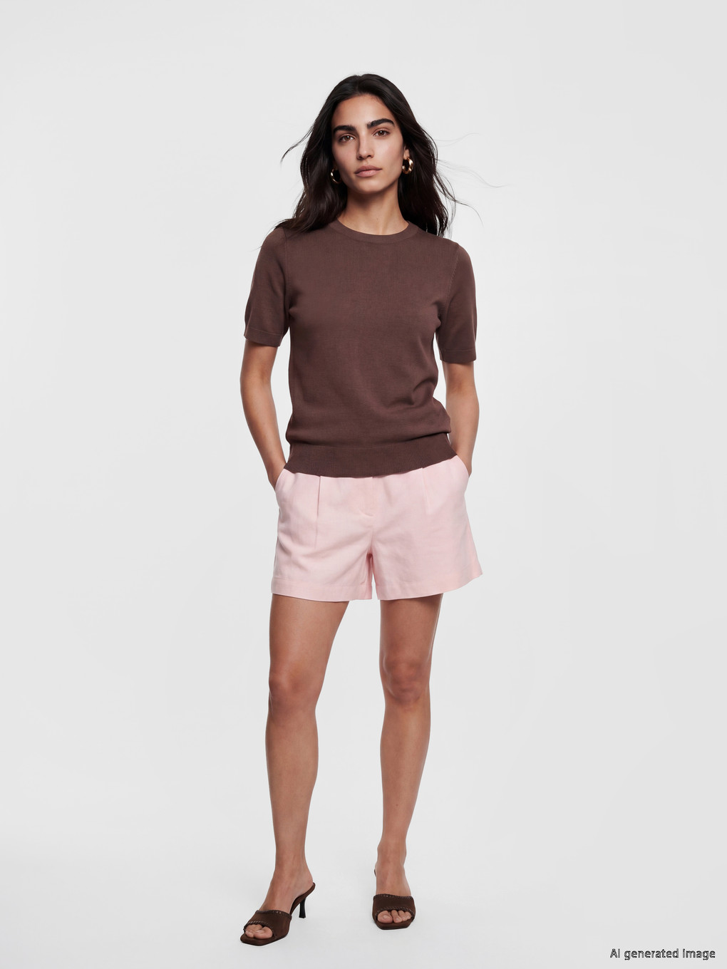 Crew Neck Women's Knitwear Sweater-1