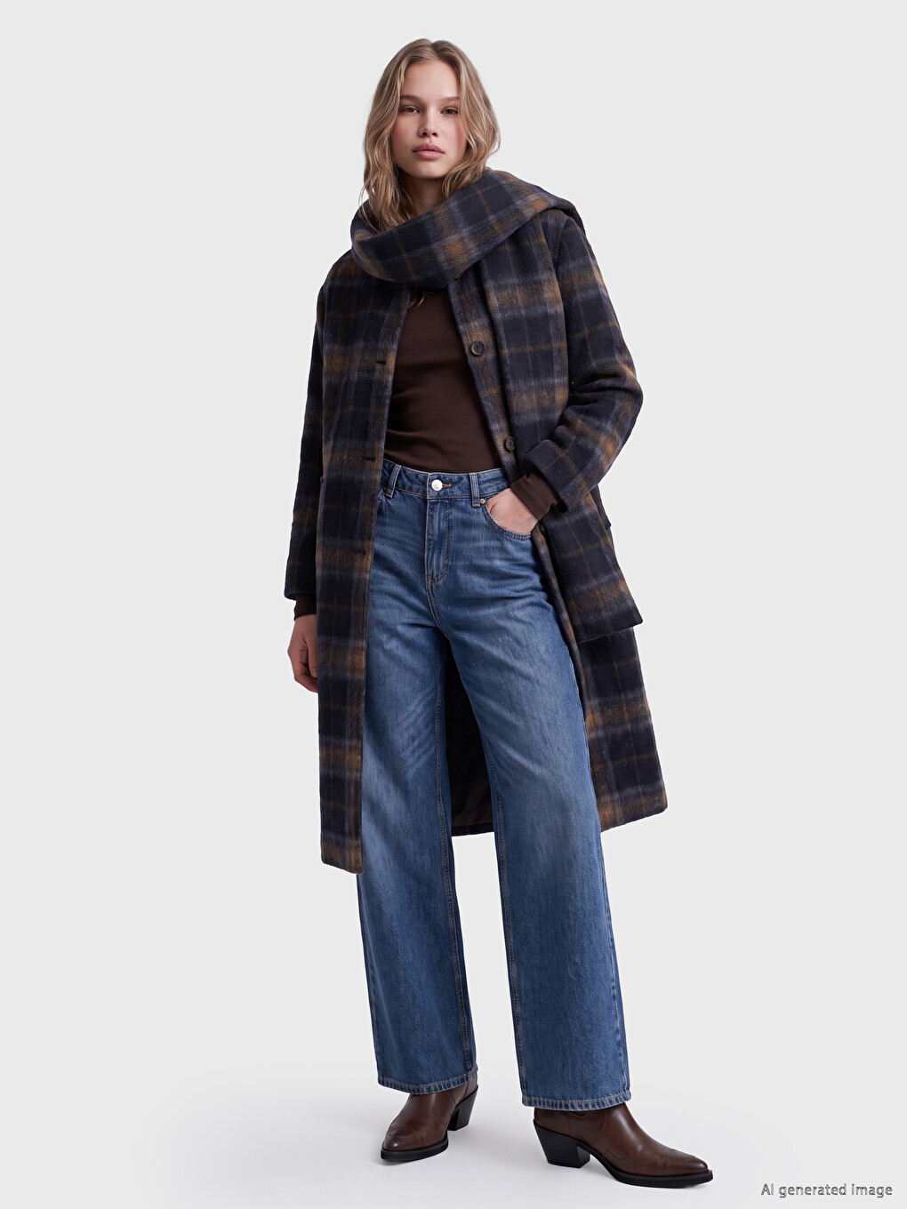 Woman Brown Coatigan