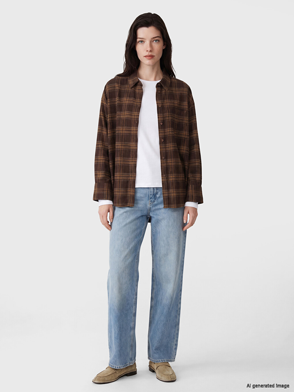 Plaid Flannel Women's Shirt-1