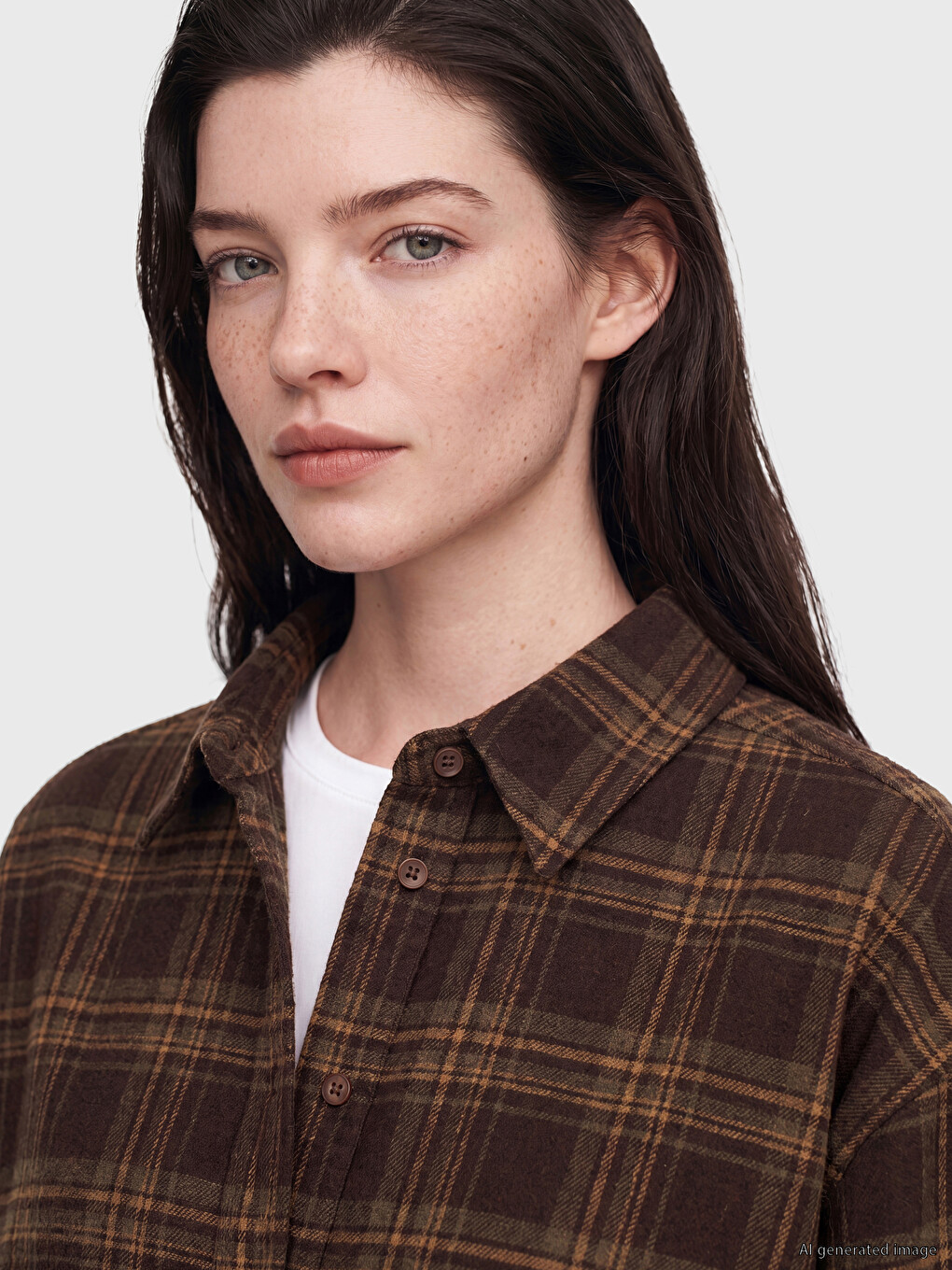 Plaid Flannel Women's Shirt-2