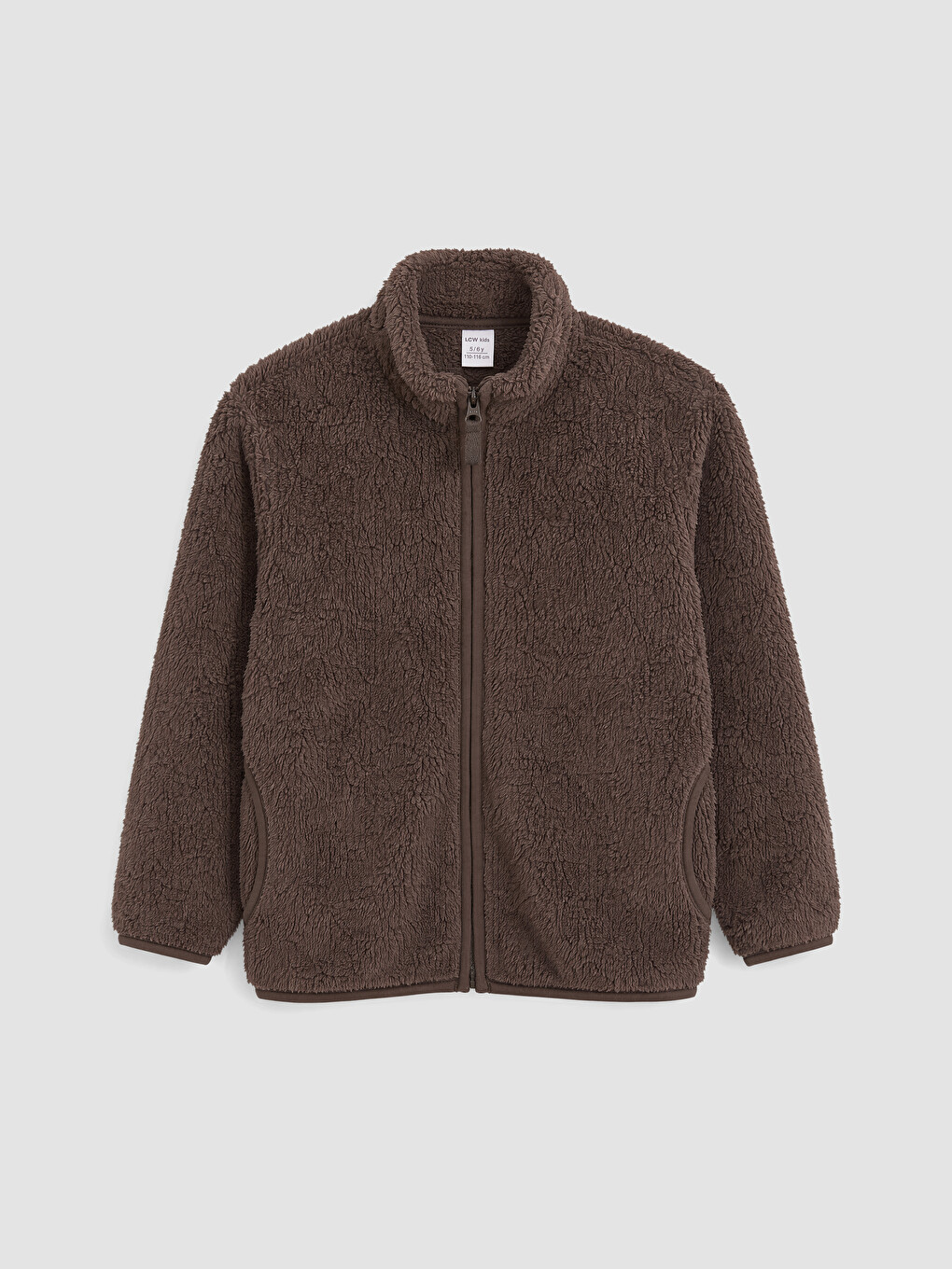 Mock Neck Boys' Plush Cardigan-1