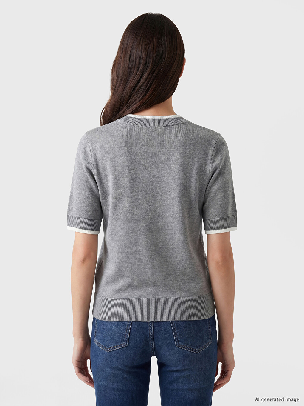 Crew Neck Women's Knitwear Sweater-2