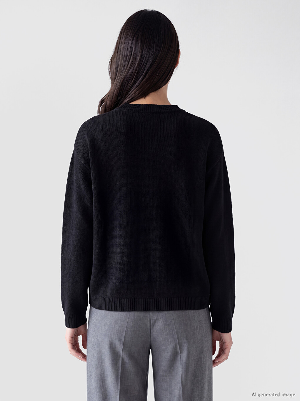 Bow Wool Blend Women's Knitwear Sweater-3