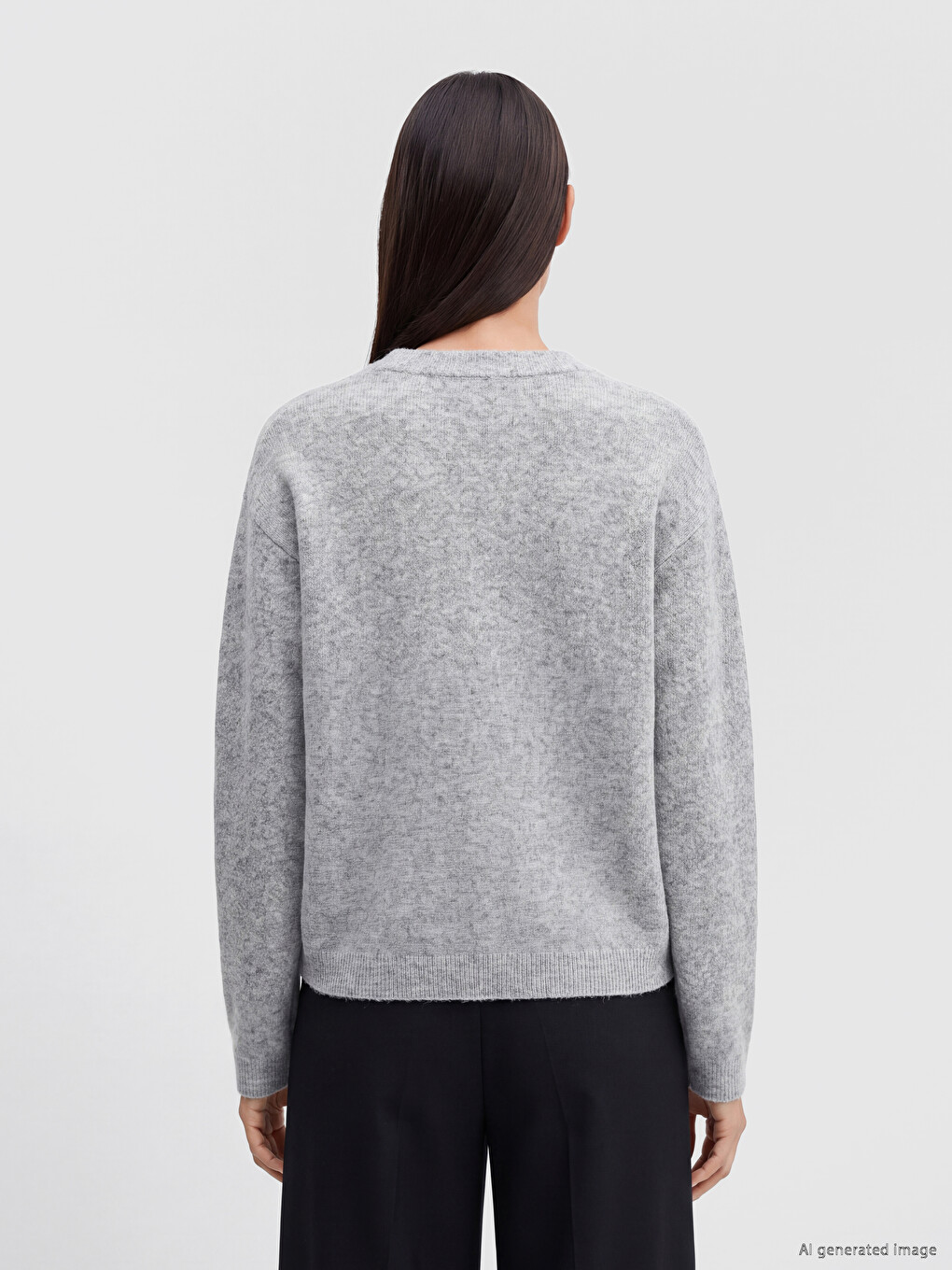 Bow Wool Blend Women's Knitwear Sweater-3