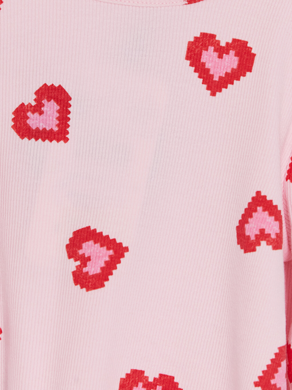 Crew Neck Printed Girls' Pyjamas Set-2