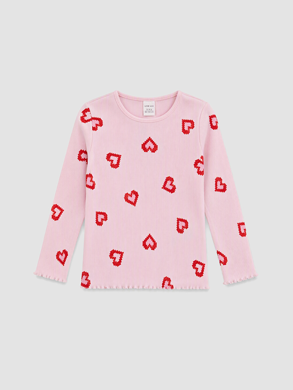 Pembe Bisiklet Yaka Baskılı Kız Çocuk Pijama Takım-1