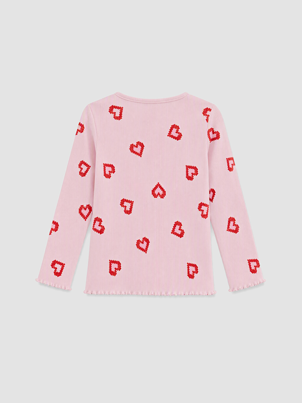 Pembe Bisiklet Yaka Baskılı Kız Çocuk Pijama Takım-3