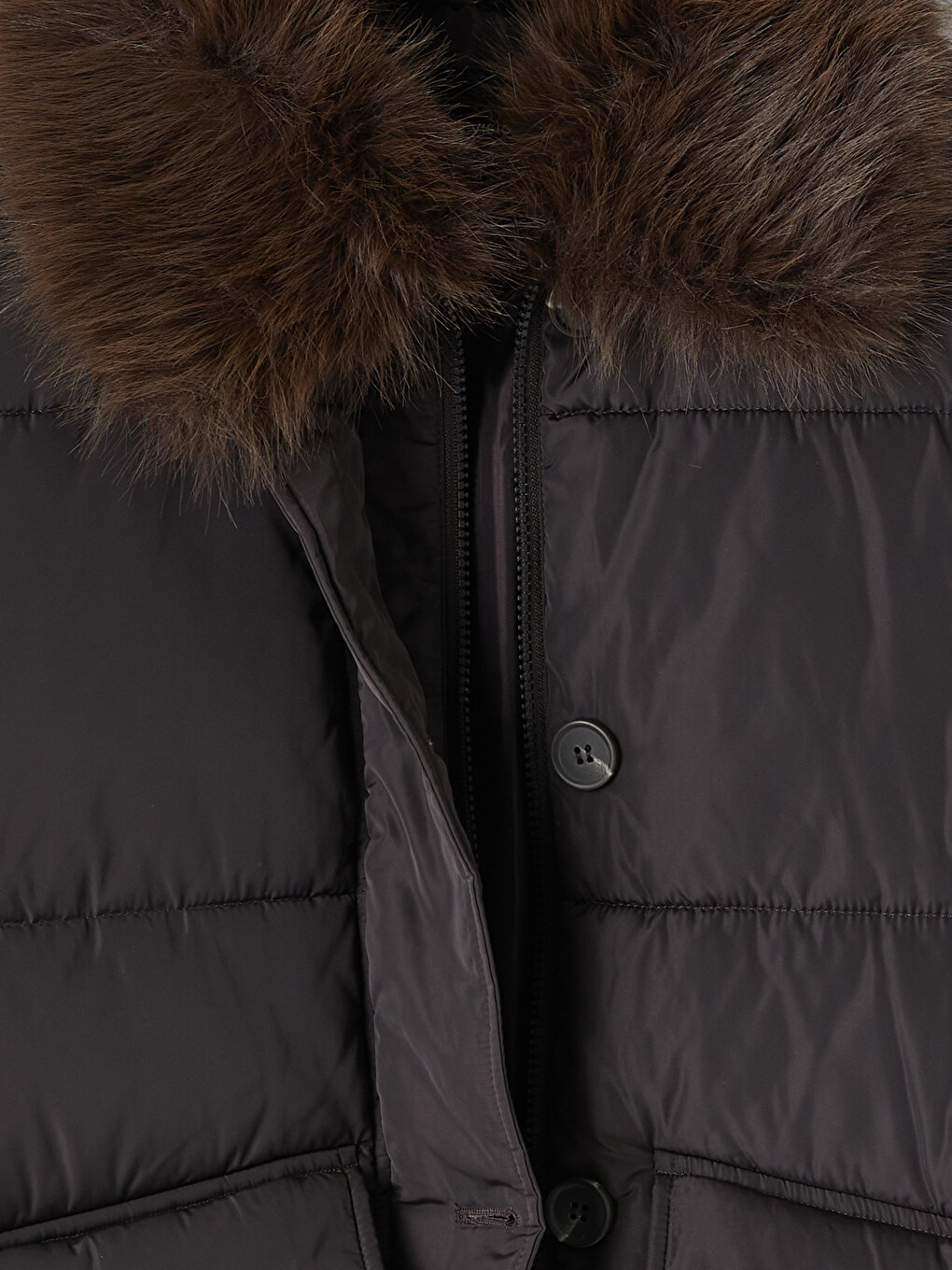 Fur Collar Women's Puffer Coat-7