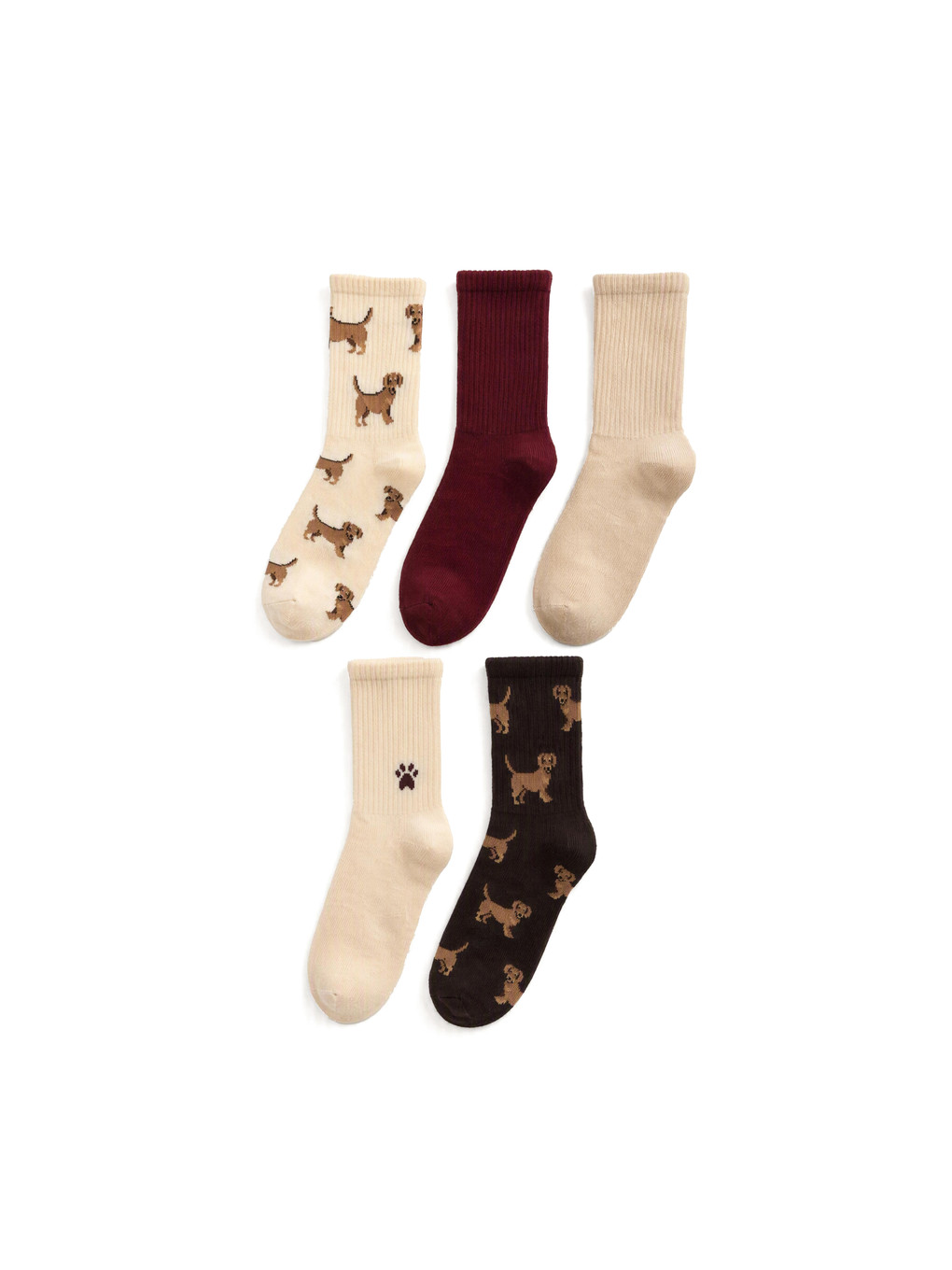 Patterned Women's Ankle Socks 5-pack-1