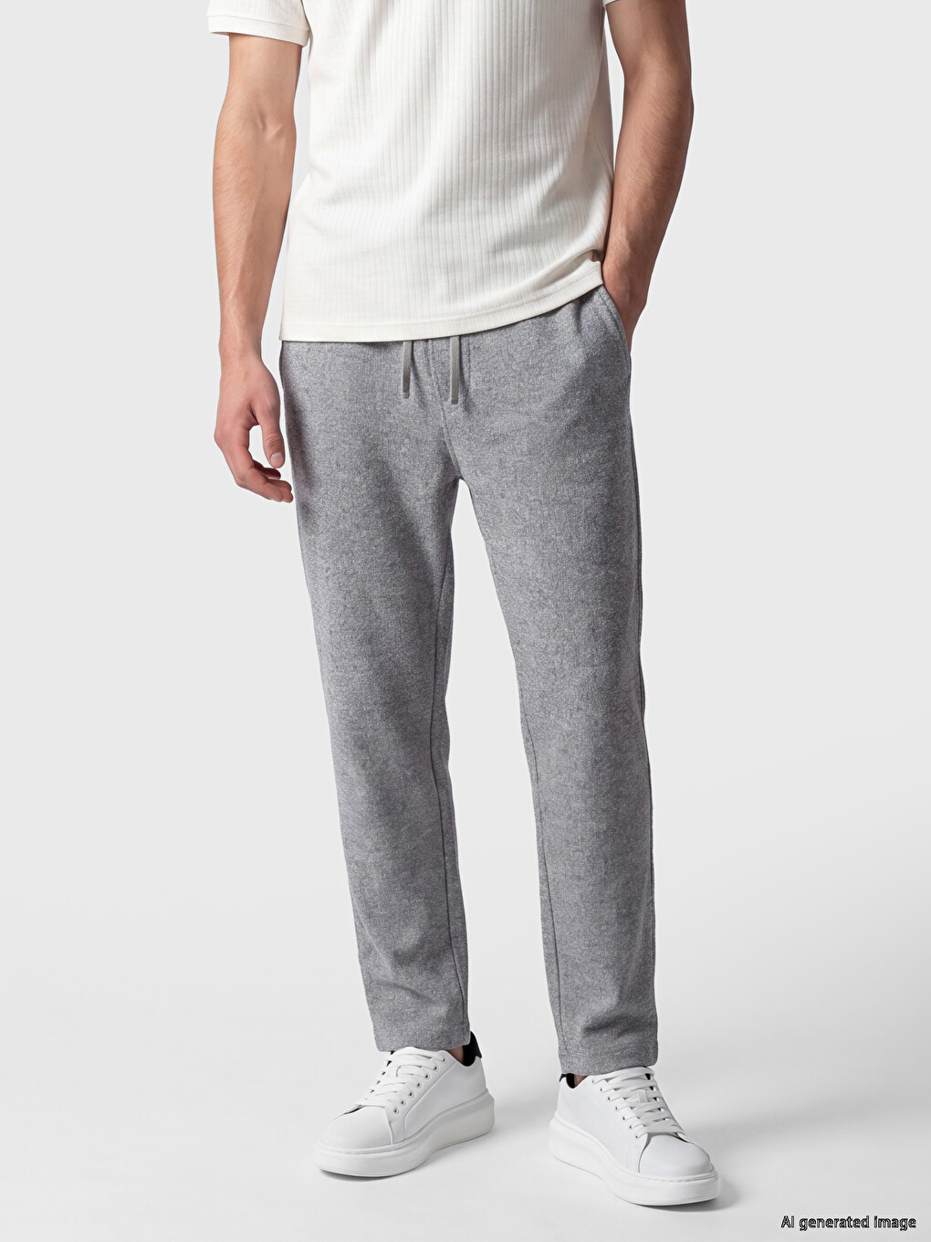 Gri Regular Fit Erkek Eşofman Altı
