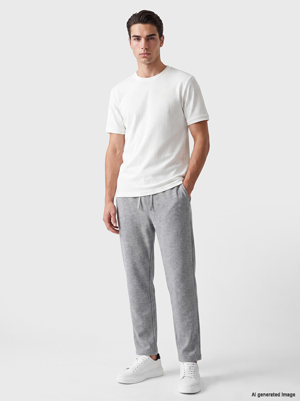 Gri Regular Fit Erkek Eşofman Altı-1