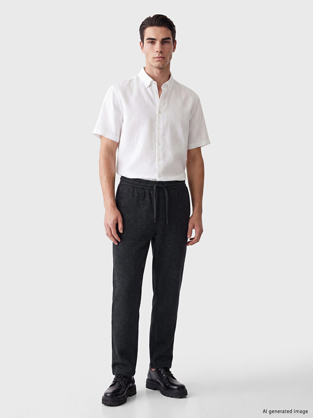 Siyah Regular Fit Erkek Eşofman Altı-1