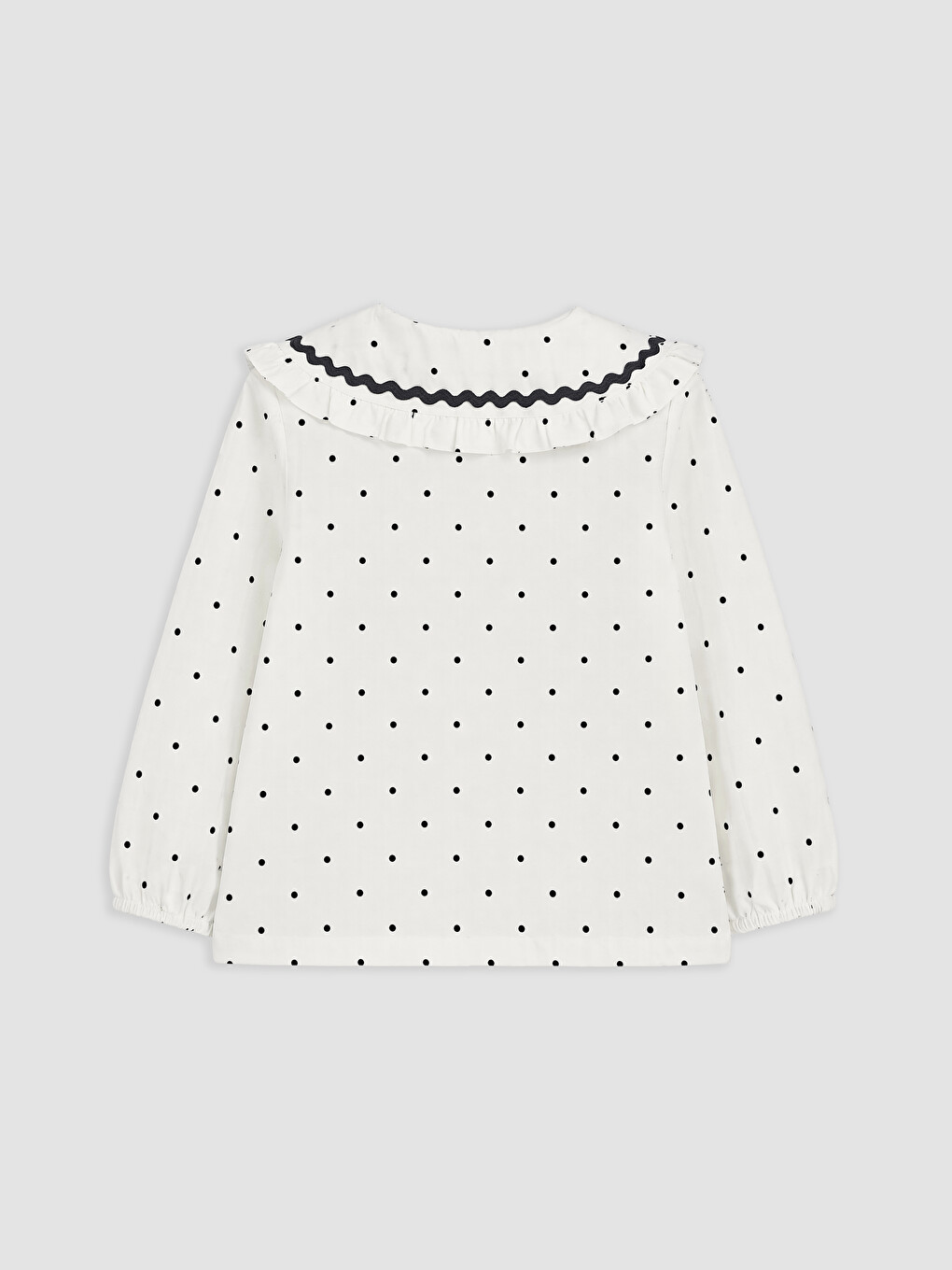 Printed Long Sleeve Girls' Gabardine Shirt-1
