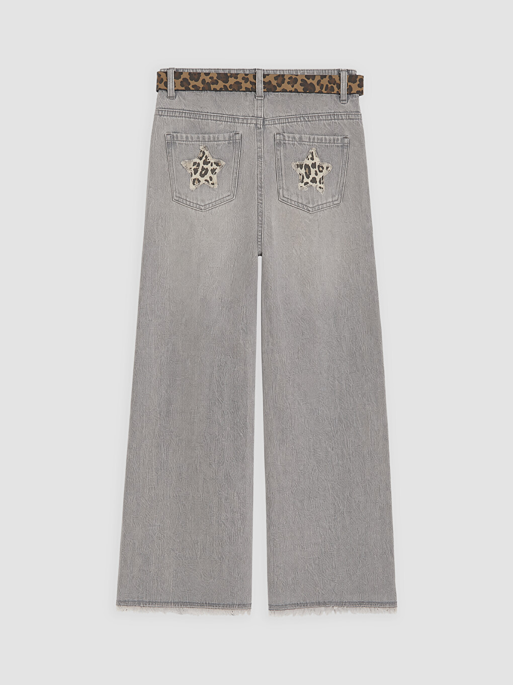 Blugi Wideleg Cu Curea Pentru Fete-1