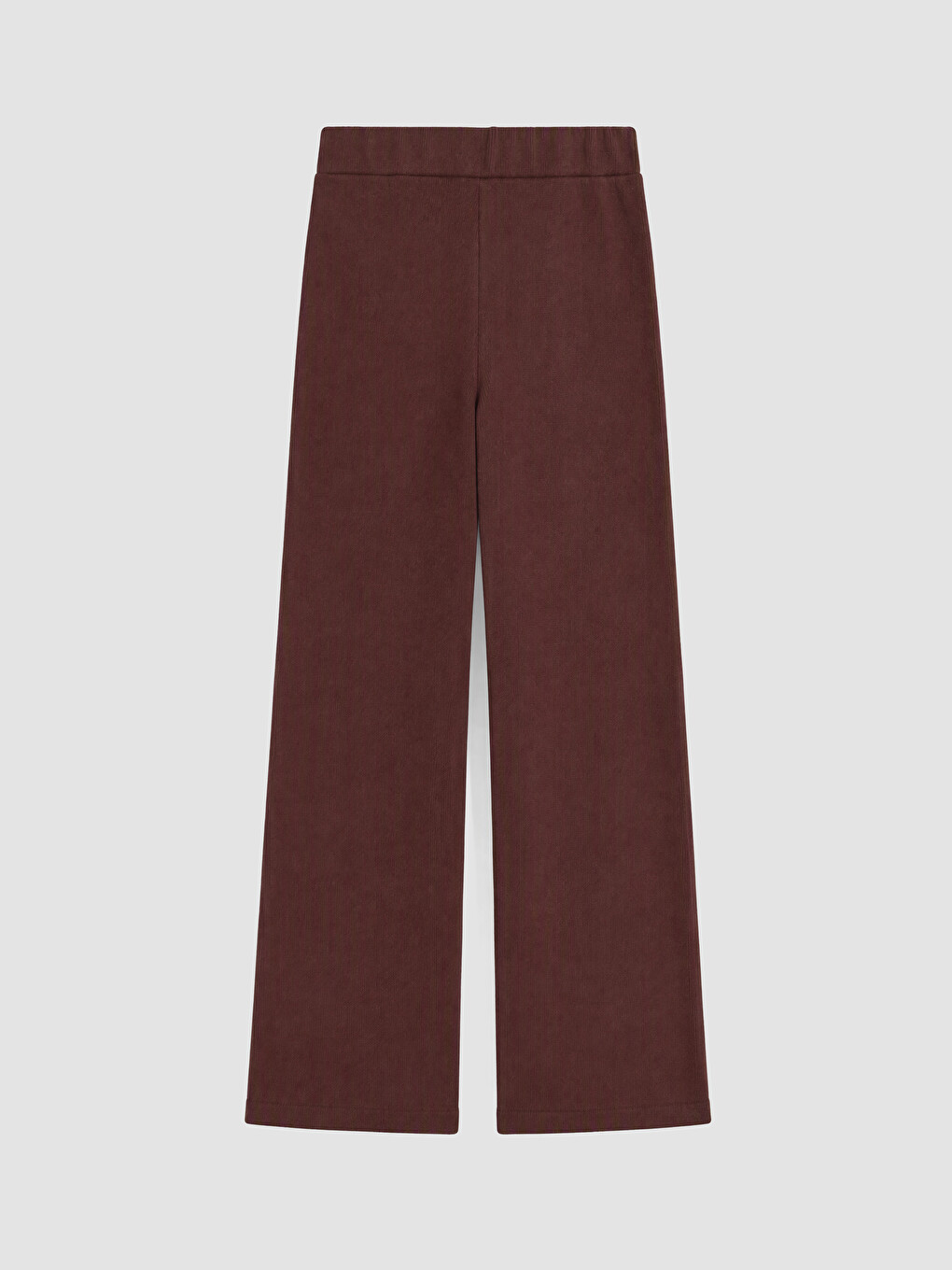 Bordo Beli Lastikli Geniş Paça Kız Çocuk Eşofman Altı-2