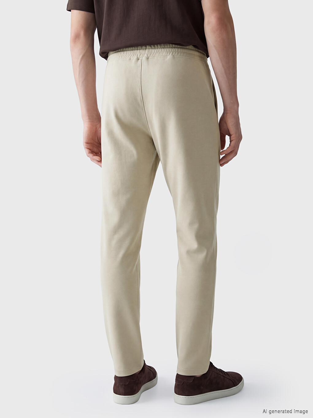 Man Beige Sweatpants-3