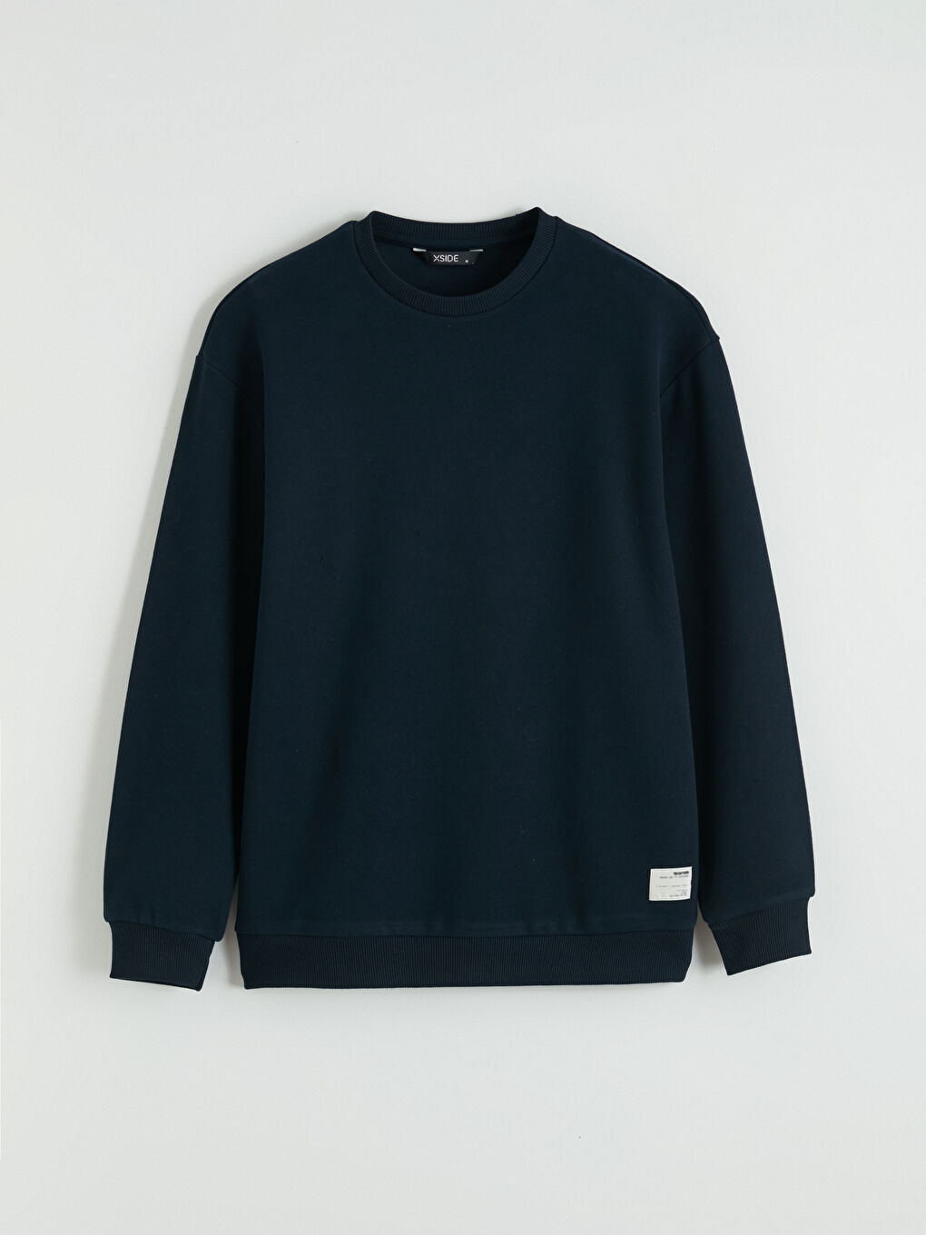 Lacivert Bisiklet Yaka Erkek Sweatshirt