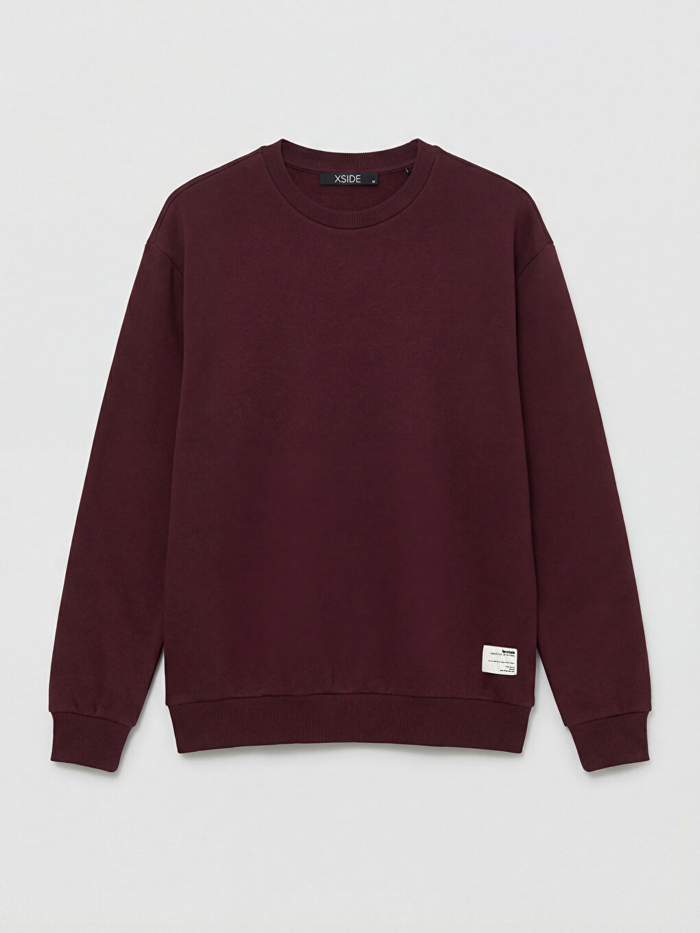 Mürdüm Bisiklet Yaka Erkek Sweatshirt-1