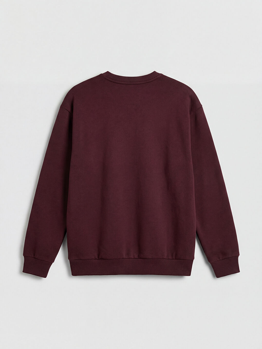 Mürdüm Bisiklet Yaka Erkek Sweatshirt-2