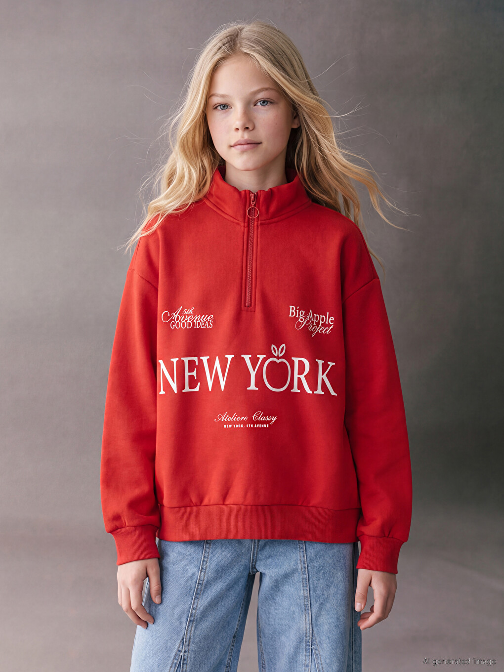 Hanorac Imprimat New York Pentru Fată