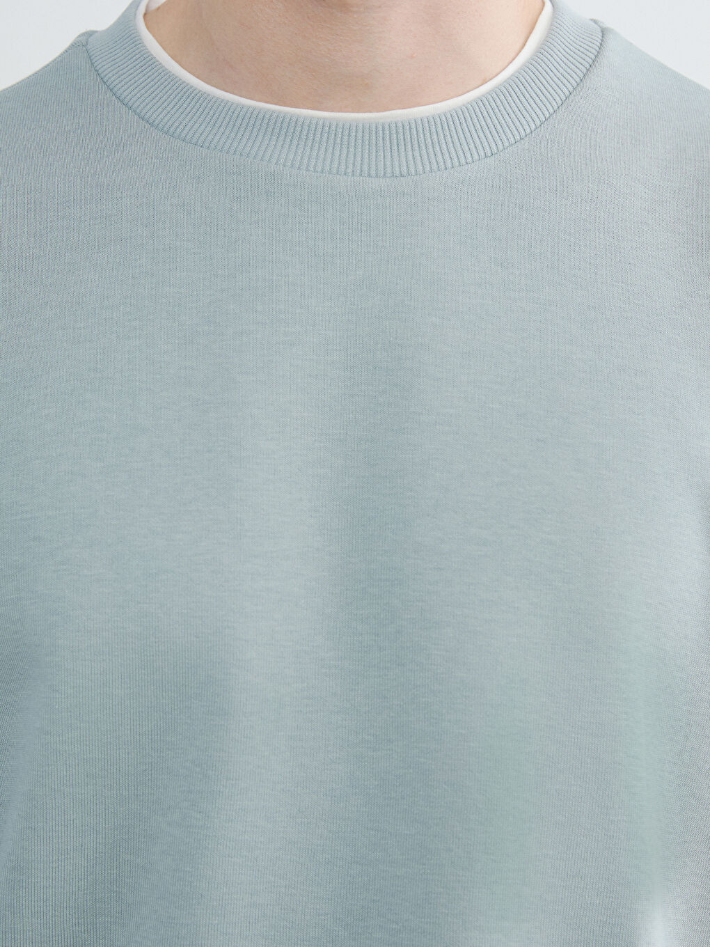 Mavi Bisiklet Yaka Erkek Sweatshirt-2